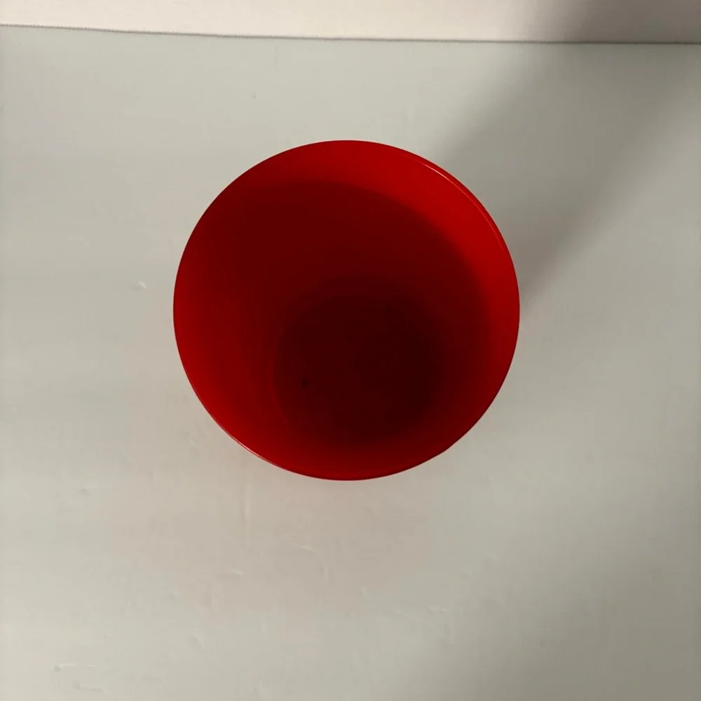 Red Art Glass Vase 8